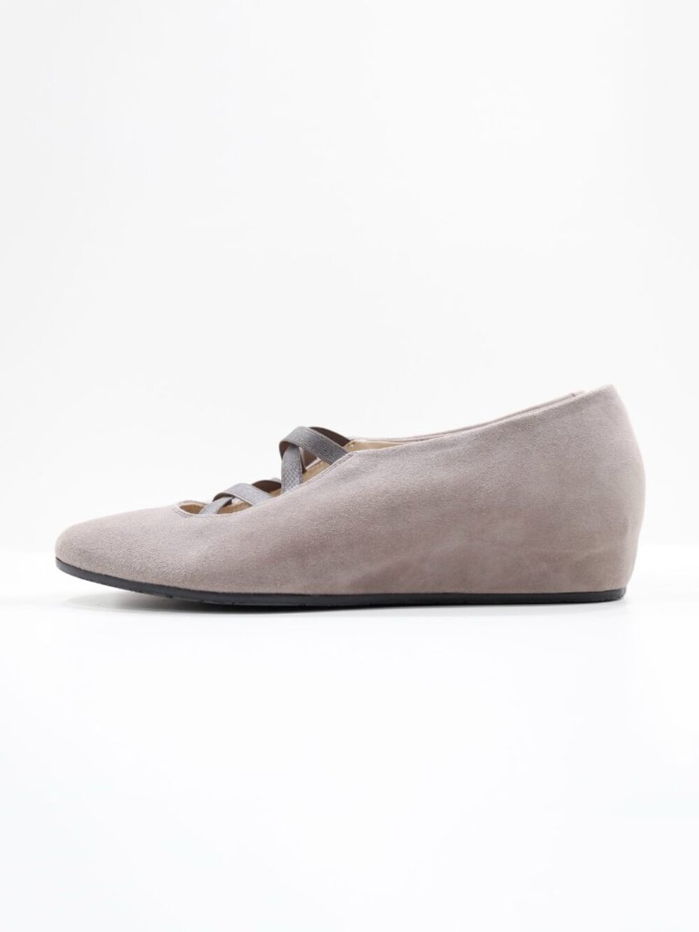 Amalfi by Rangoni Violante Taupe Suede Leather Lightweight Mary Janes - 8.5 N